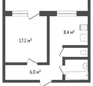 1-к квартира, вторичка, 36м2, 8/12 этаж