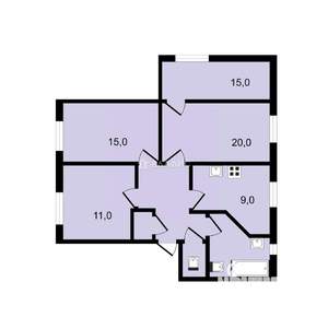 4-к квартира, вторичка, 82м2, 5/5 этаж