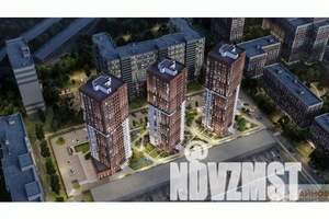 1-к квартира, строящийся дом, 42м2, 25/25 этаж