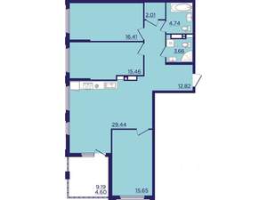 3-к квартира, вторичка, 105м2, 13/18 этаж