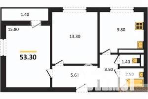 2-к квартира, вторичка, 53м2, 6/17 этаж