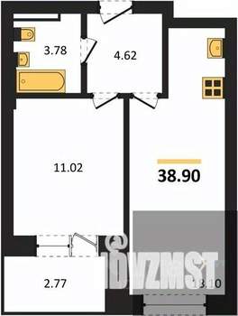 1-к квартира, вторичка, 39м2, 13/28 этаж