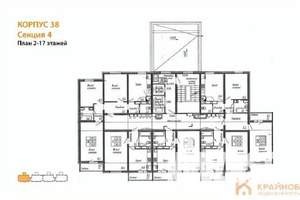 1-к квартира, вторичка, 38м2, 10/17 этаж